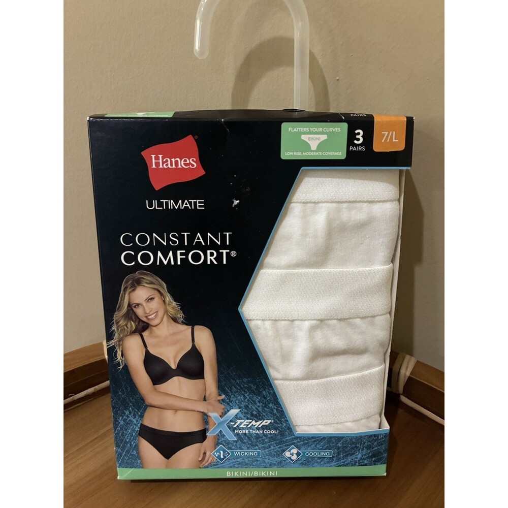 NEW Hanes Ultimate Constant Comfort X-Temp Wicking Cooling Size 7(L) 3-Pack
